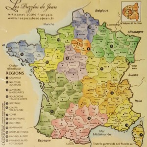 Puzzle France couleur 13 régions TL